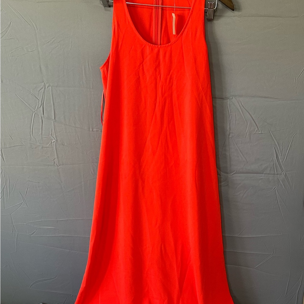 Madewell Vibrant Orange Midi Dress